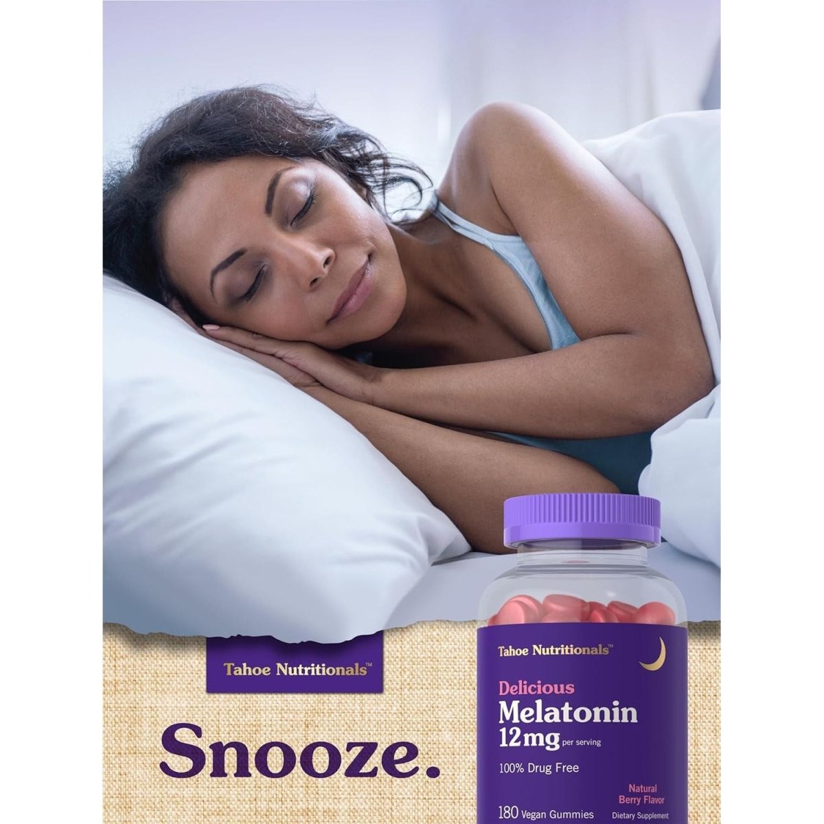 Tahoe Nutritionals Melatonin Gummies 12Mg | 180 Capsules - Suppviv