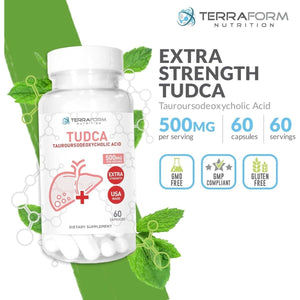 Terraform Pure TUDCA (Tauroursodeoxycholic Acid) - 500Mg 60 Capsules - Suppviv