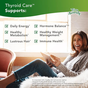 Terry Naturally Thyroid Care - Immune Health & Energy Support Formula 60 Capsules - Suppviv