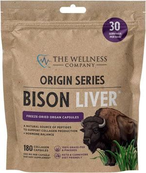 The Wellness Company Bison Liver Supplement Capsules |180 Collagen Capsules| - Suppviv