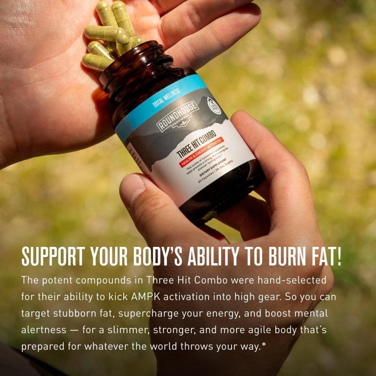 Three Hit Combo – Burn Fat, Boost Energy, and Support Wellness (60 Capsules) - Suppviv