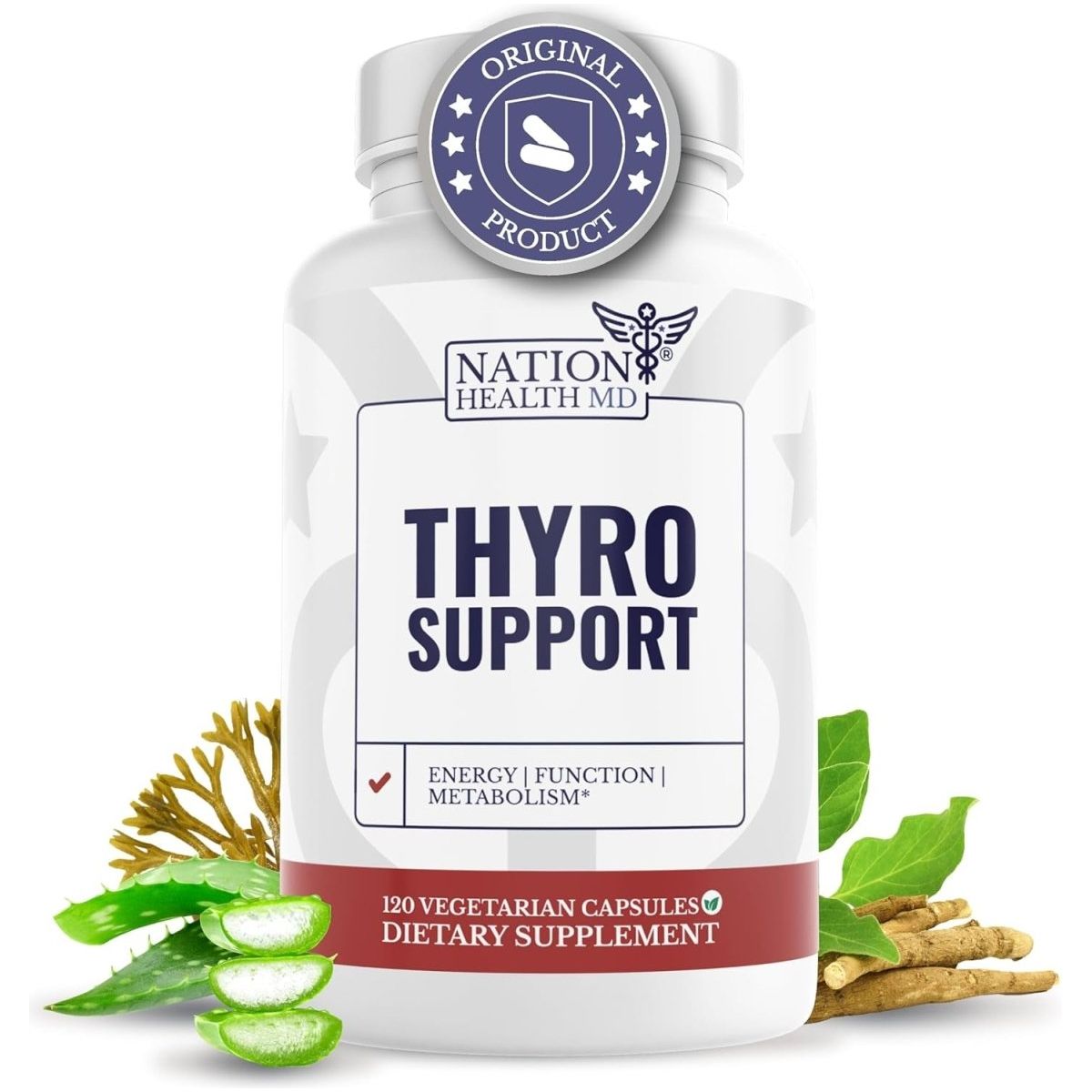 Thyro - Supplement with Ashwagandha, Selenium & Zinc 10 Potent Ingredients 120 Capsules - Suppviv