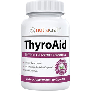 Thyroaid #1 Thyroid Support Supplement with Iodine , Ashwagandha, L - Tyrosine & More 60 Capsules - Suppviv