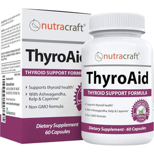 Thyroaid #1 Thyroid Support Supplement with Iodine , Ashwagandha, L - Tyrosine & More 60 Capsules - Suppviv