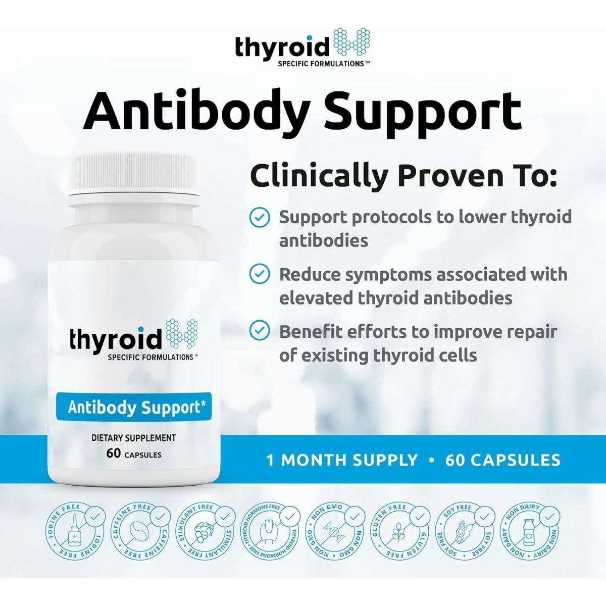 Thyroid Antibody Support Combines Nigella Black Cumin Seed, Selenium 1 PACK - Suppviv