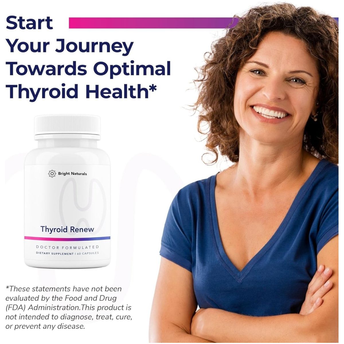 Thyroid Renew Supplement - Women’S Support for Focus & Energy 60 Capsules - Suppviv