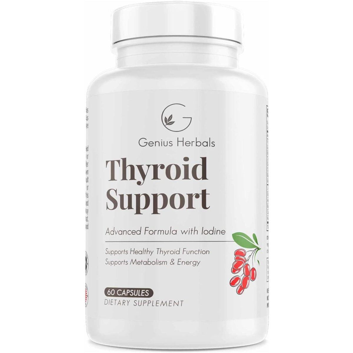 Thyroid Support - Advanced Formula with Iodine Supports Metabolism & Energy 60 Capsules - Suppviv