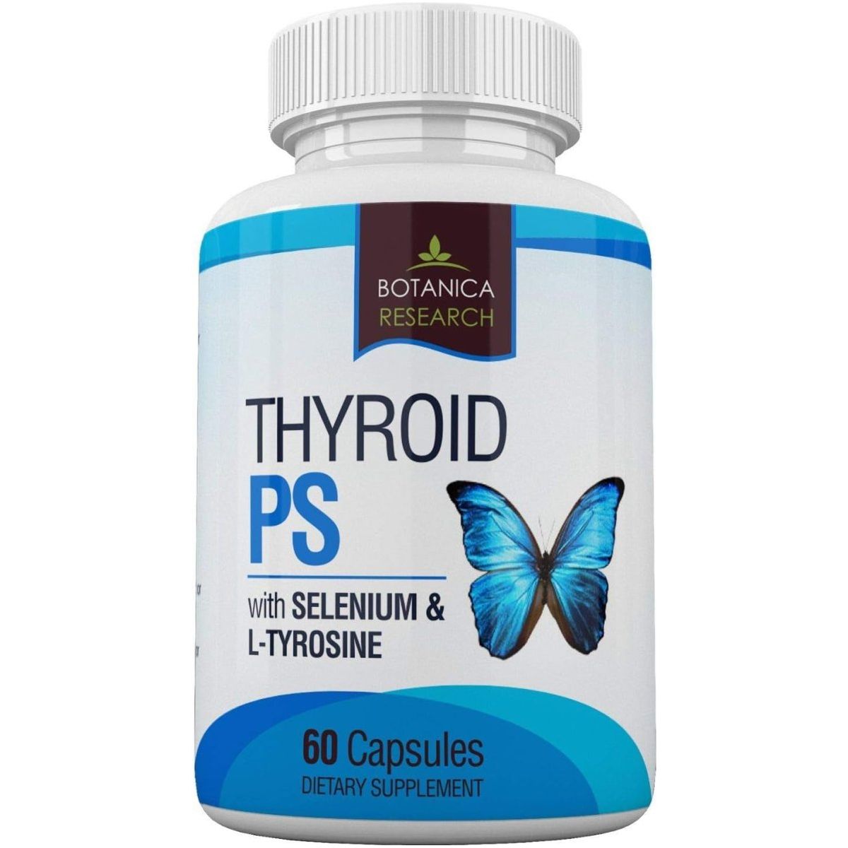 Thyroid Support Complex Supplement Natural Glandular System 60 Capsules 1 PACK - Suppviv