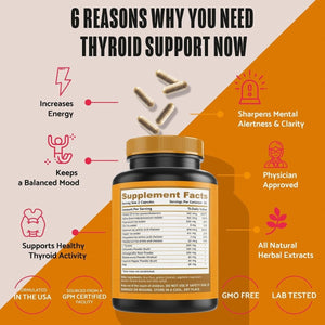 Thyroid Support for Women & Iodine Supplement - Enhanced Absorption Thyroid Complex 1 PACK - Suppviv