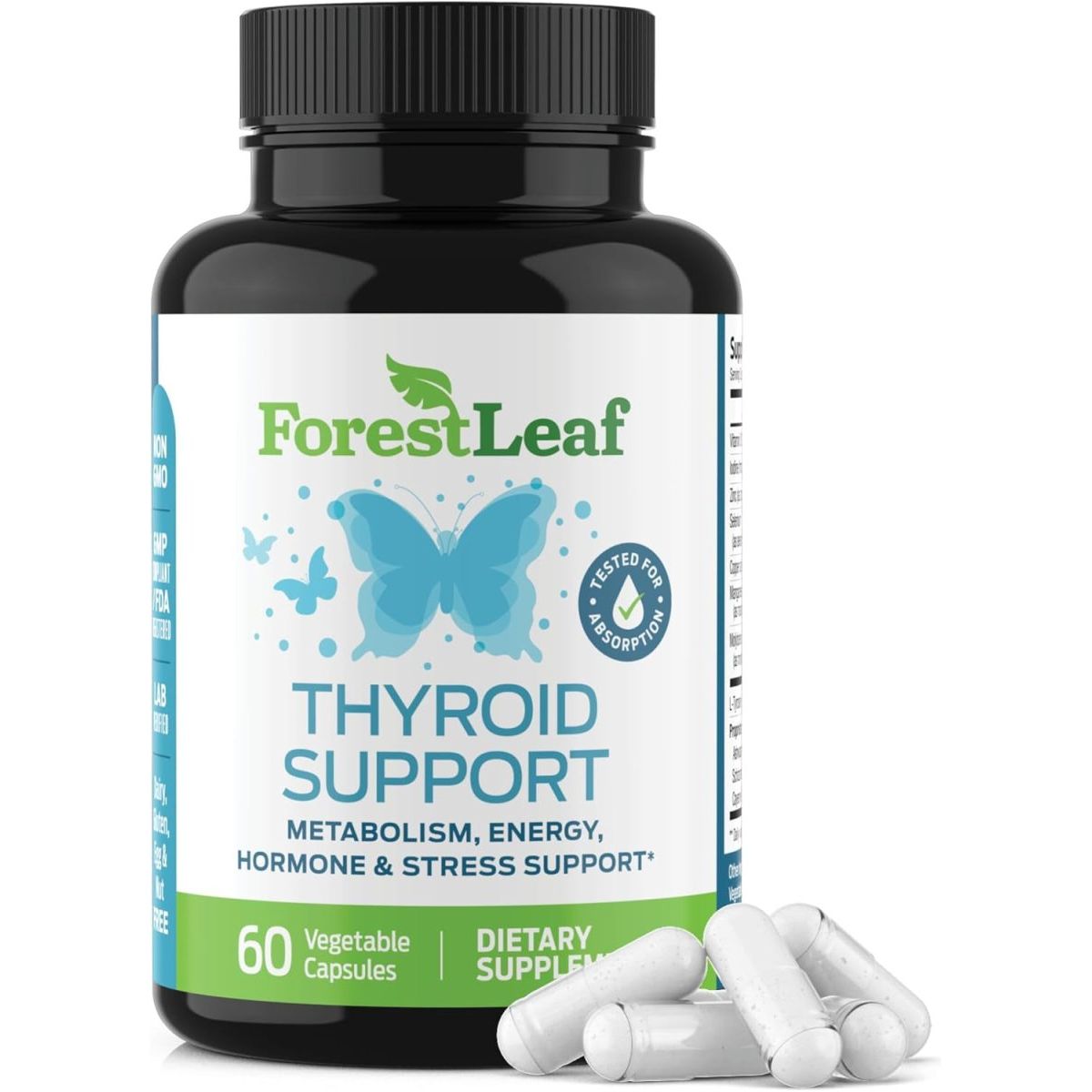 Thyroid Support for Women & Men with Iodine - Energy, Focus & 60 Capsules - Suppviv