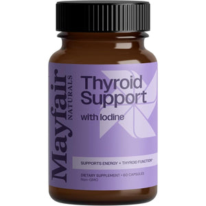 Thyroid Support with Iodine - Natural Supplement for Women & Men, Boost Energy 60 Capsules - Suppviv