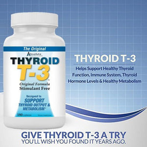 Thyroid T - 3 Radical Metabolic Booster, Energy & Focus 180 Capsules - Suppviv