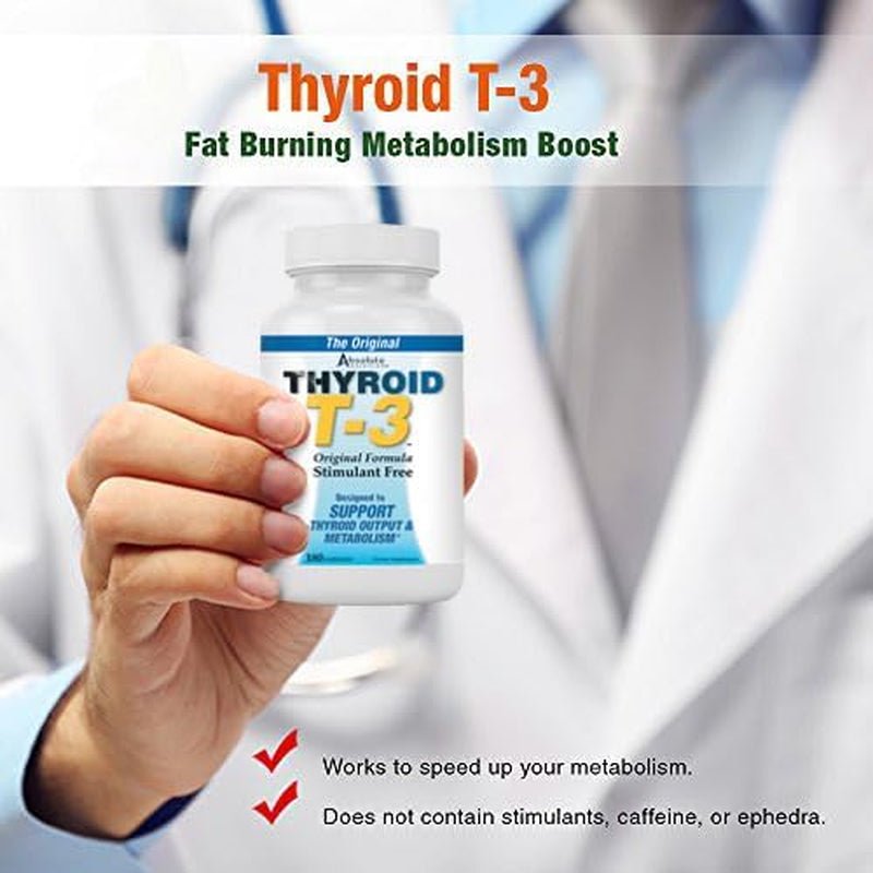 Thyroid T - 3 Radical Metabolic Booster, Energy & Focus 180 Capsules - Suppviv