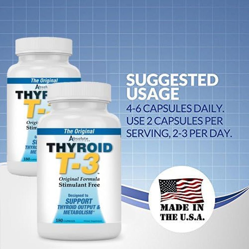 Thyroid T - 3 Radical Metabolic Booster, Energy & Focus 180 Capsules - Suppviv