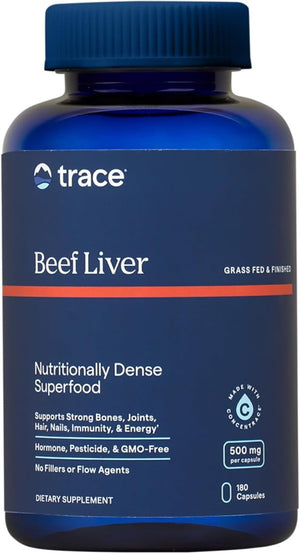 Trace Minerals | Ancestral Beef Liver Capsules (3000Mg Bovine Liver) 30 Servings - Suppviv