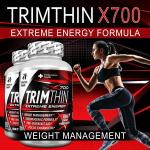 Trimthin® X700 Thermogenic Diet Pills with Maximum Energy 120 Capsules - Suppviv