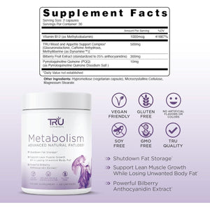 TRU Metabolism - Advanced Fat Loss & Fight Cravings & Boost Mood 30 Servings - Suppviv