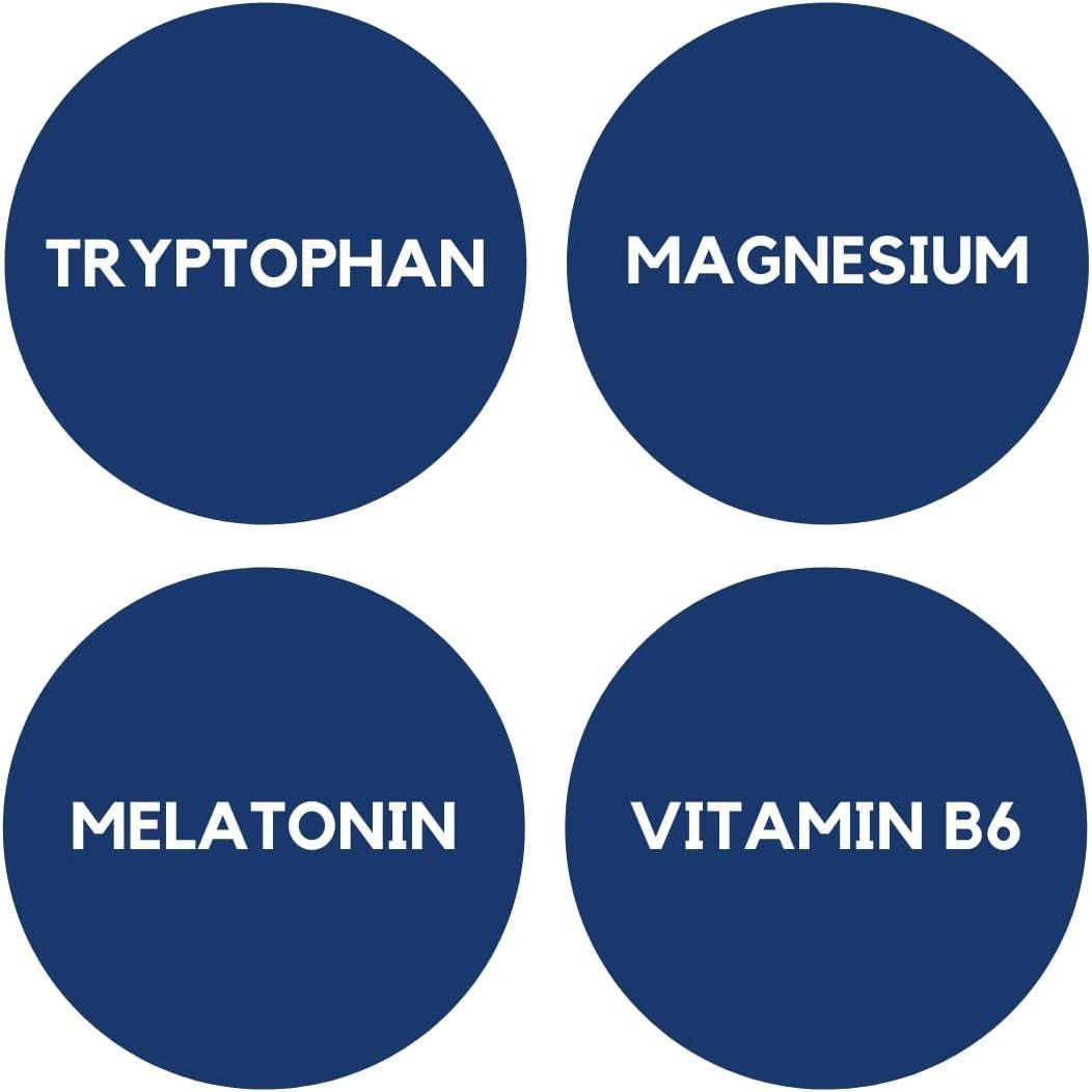 TRYPTOPHAN - MELATONIN & Magnesium, Vitamin B6 60 Tablets - Suppviv