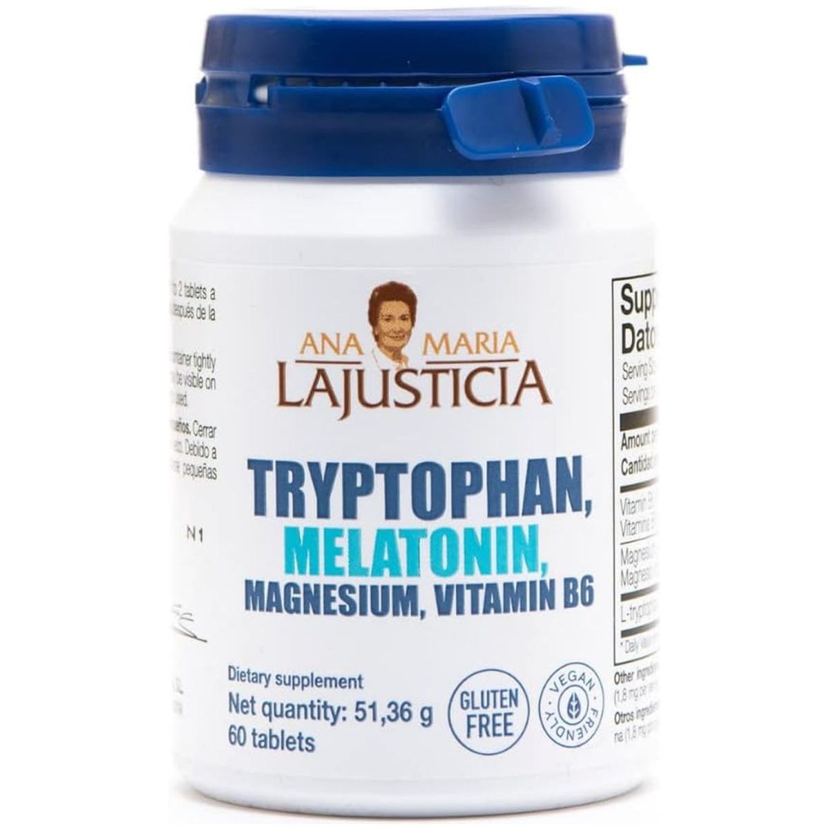TRYPTOPHAN - MELATONIN & Magnesium, Vitamin B6 60 Tablets - Suppviv