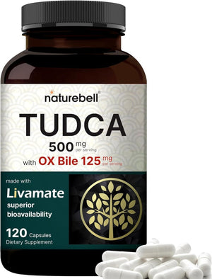 TUDCA 500Mg with OX Bile 125Mg per Serving, 120 Capsules – Third Party Tested - Suppviv