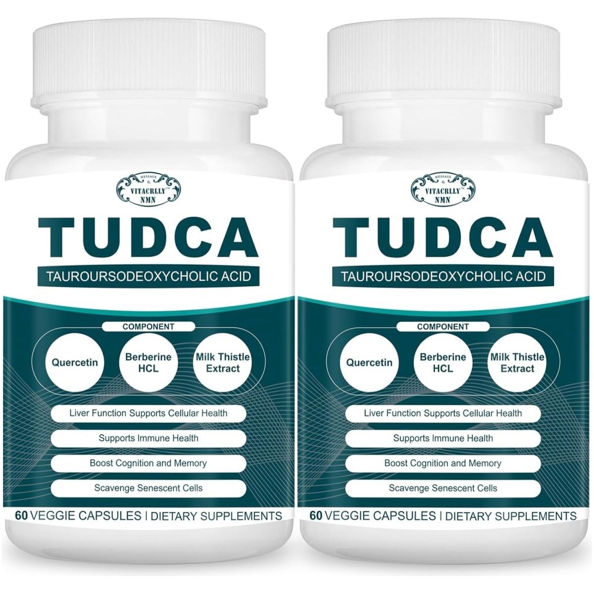 TUDCA - Bile Salts Supplement Complex for Liver Detox & Cleanse, 120 Capsules/2200MG - Suppviv