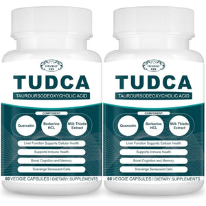 TUDCA - Bile Salts Supplement Complex for Liver Detox & Cleanse, 120 Capsules/2200MG - Suppviv