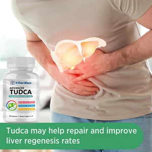 TUDCA For Liver Support,Cleanse Detox&Repair,Ultra Strength Bile Salt 1000Mg 60 Capsules - Suppviv