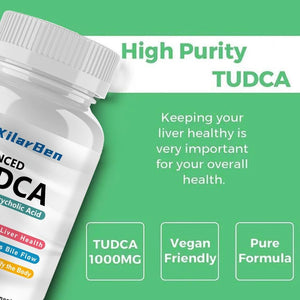 TUDCA For Liver Support,Cleanse Detox&Repair,Ultra Strength Bile Salt 1000Mg 60 Capsules - Suppviv