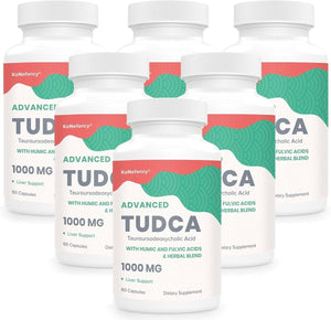 TUDCA Liver Supplements 1000 Mg - Bile Salts for Liver Cleanse & Detox 360 Vegan Capsules - Suppviv