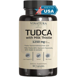 TUDCA Milk Thistle 1250Mg - Liver Support 90 Capsules - Suppviv