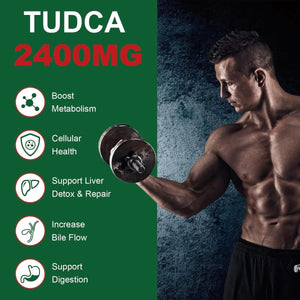 TUDCA Supplements 2400MG, Bile Salts Complex for Liver Detox & Gallbladder Cleanse (60 Capsules) - Suppviv