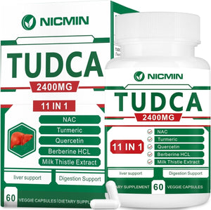 TUDCA Supplements 2400MG, Bile Salts Complex for Liver Detox & Gallbladder Cleanse (60 Capsules) - Suppviv