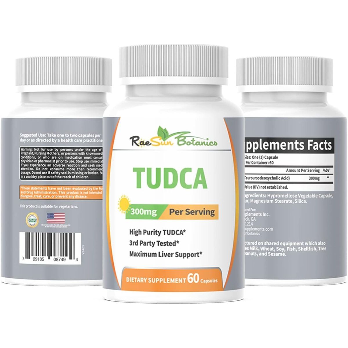 TUDCA (Tauroursodeoxycholic Acid) Liver Support 60 Ct 300Mg - Suppviv