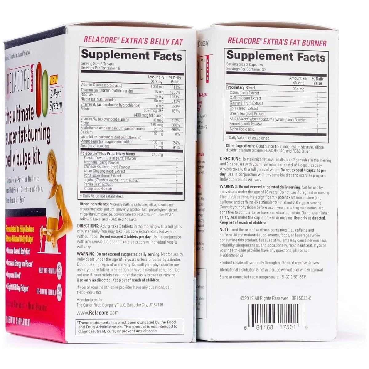 Ultimate Super Fat - Burning Belly Bulge Kit - Stress Relief and Fat Burning Supplements, 15 Day - Supply - Suppviv