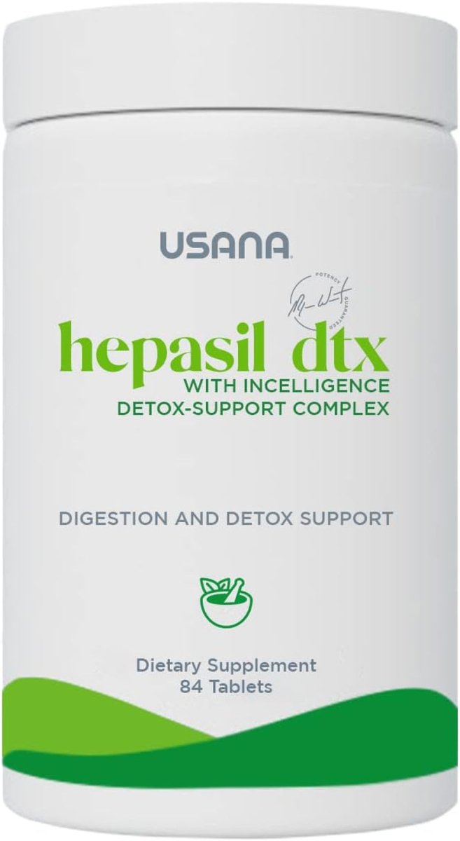 USANA Hepasil DTX with Incelligence Detox - Support Complex for Comprehensive Liver Support - 84 Tablets - Suppviv