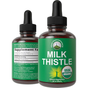 USDA Organic Milk Thistle Extract Vegan Liquid Drops 1 PACK - Suppviv