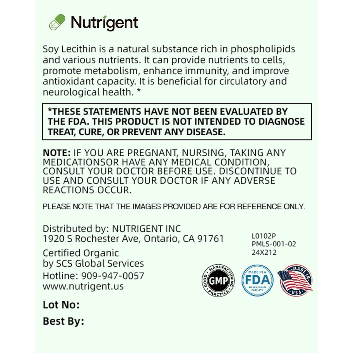 USDA Organic Soy Lecithin Supplement 800 Mg, High Absorption Liquid Organic Capsules, 60 Count - Suppviv