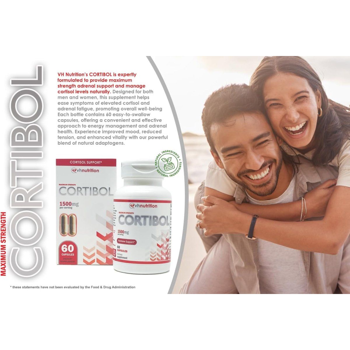 VH Nutrition CORTIBOL | Cortisol Manager* Supplement (60 Capsules) - Suppviv