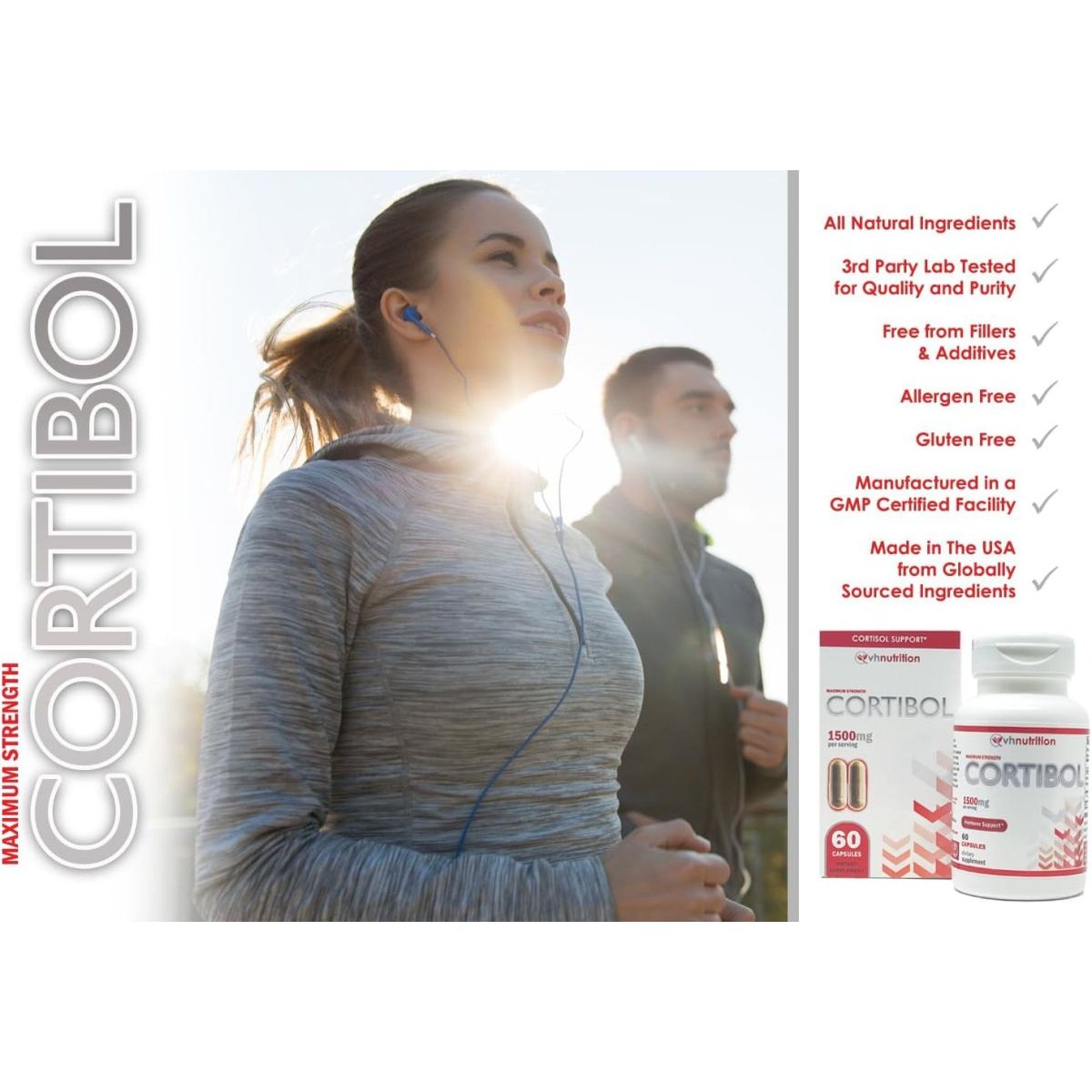 VH Nutrition CORTIBOL | Cortisol Manager* Supplement (60 Capsules) - Suppviv