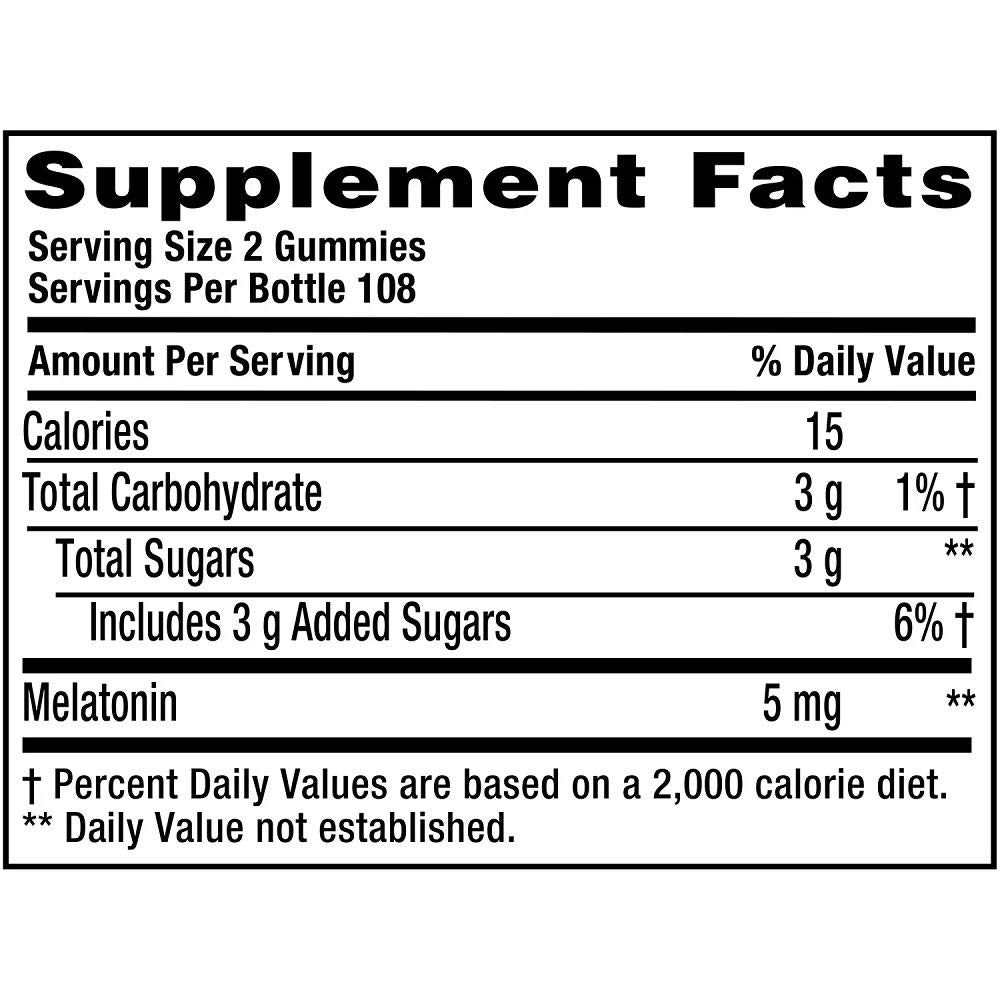 Vita Fusion Melatonin 5 Mg Gummies Dietary Supplement 216 Count - Suppviv