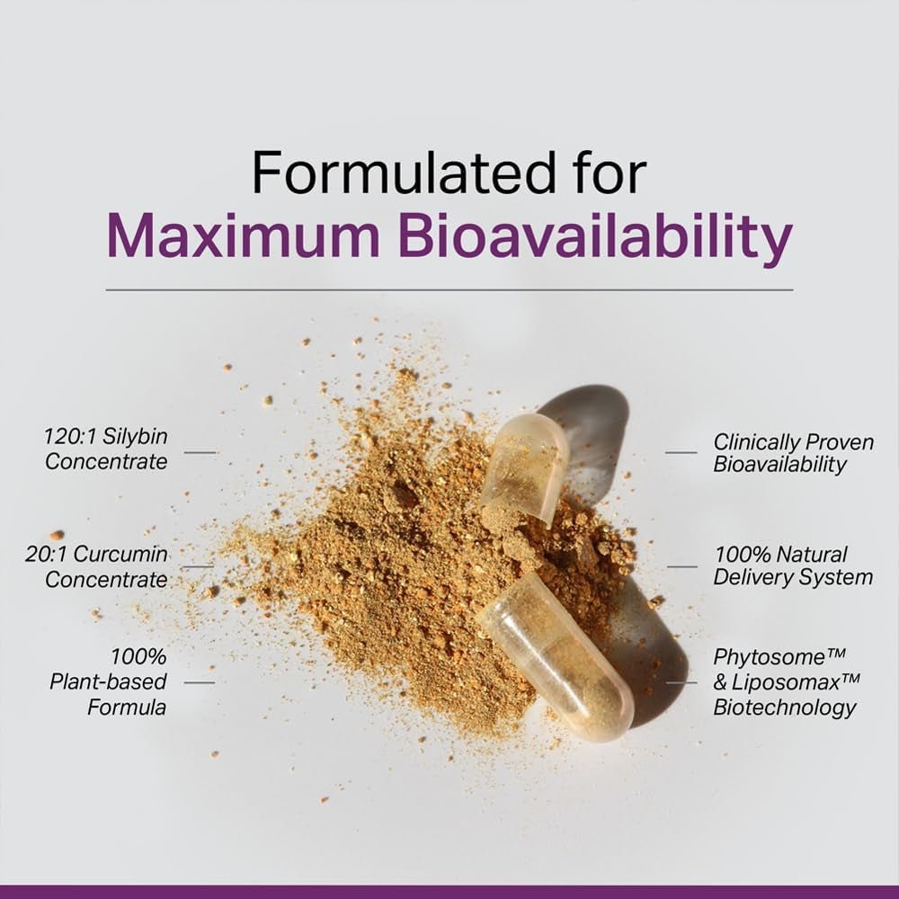 Vital Liver Health Formula - Milk Thistle Supplement for Liver Health, 60 Veggie Capsules - Suppviv