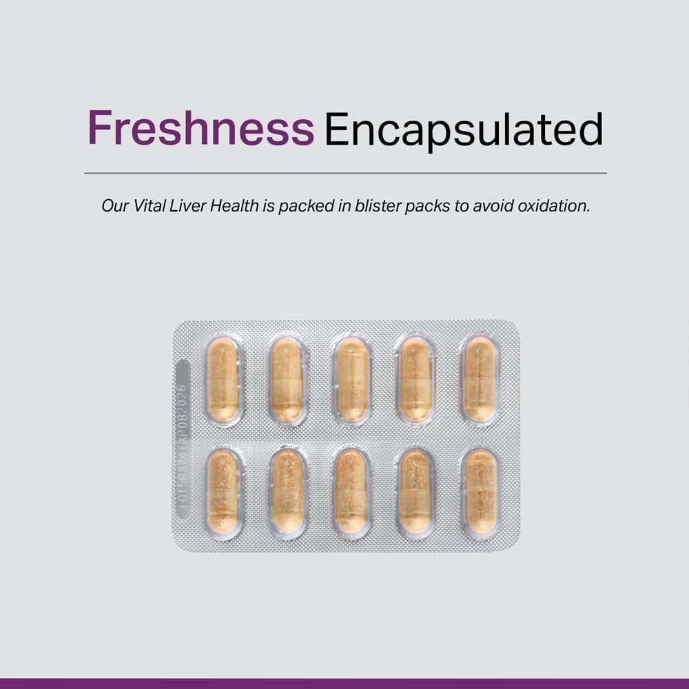 Vital Liver Health Formula - Milk Thistle Supplement for Liver Health, 60 Veggie Capsules - Suppviv