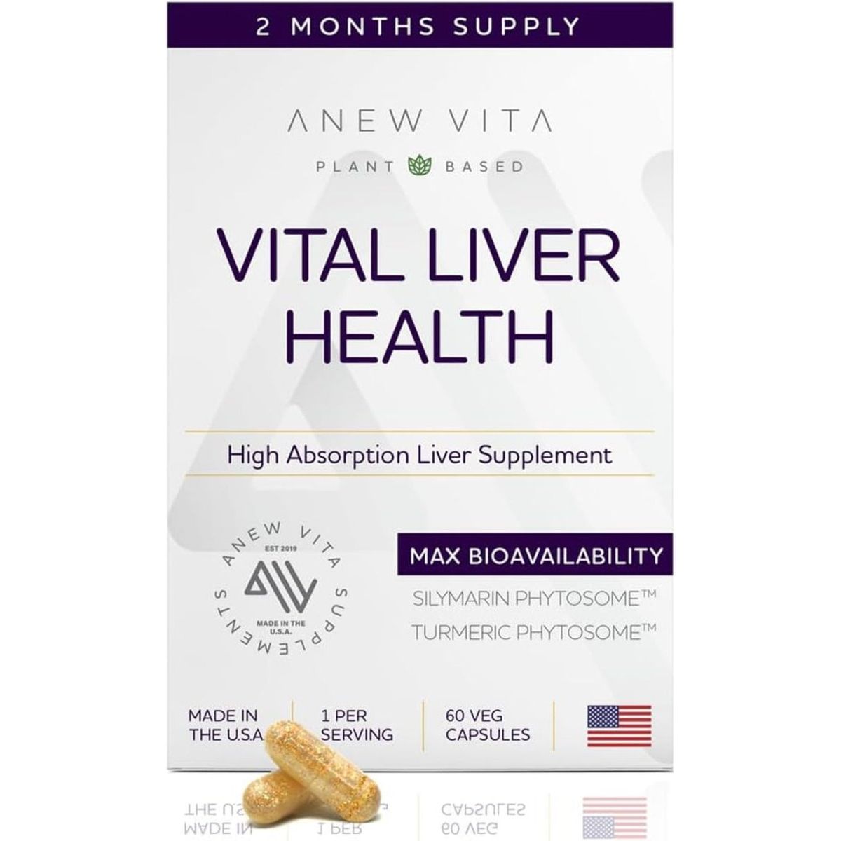 Vital Liver Health Formula - Milk Thistle Supplement for Liver Health, 60 Veggie Capsules - Suppviv