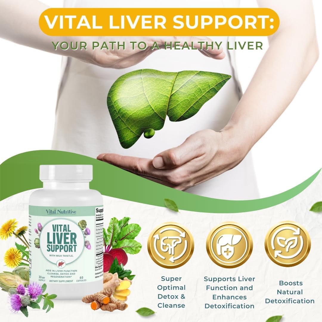 Vital Liver Support - Premium Liver Cleanse Detox & Repair Formula - Suppviv