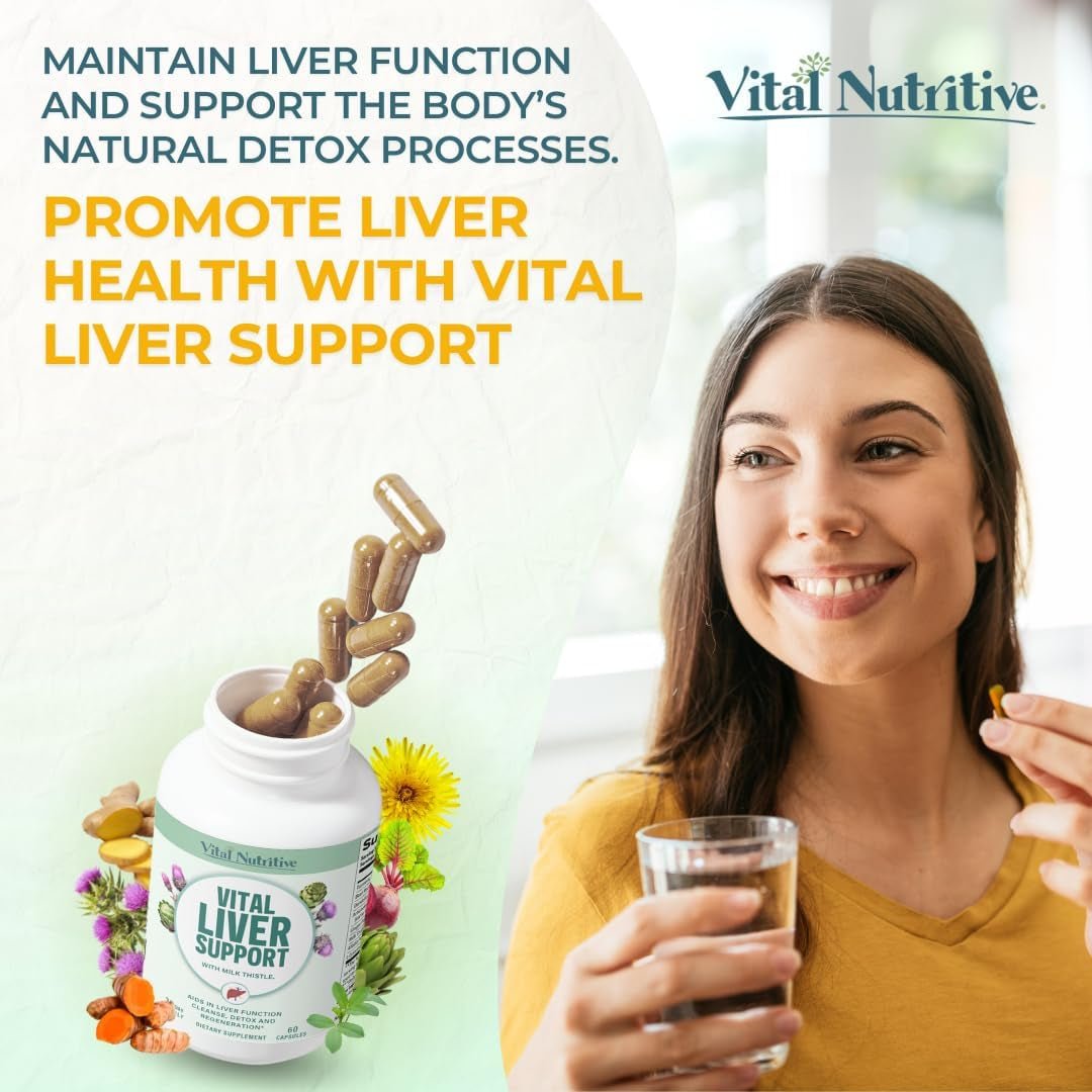 Vital Liver Support - Premium Liver Cleanse Detox & Repair Formula - Suppviv