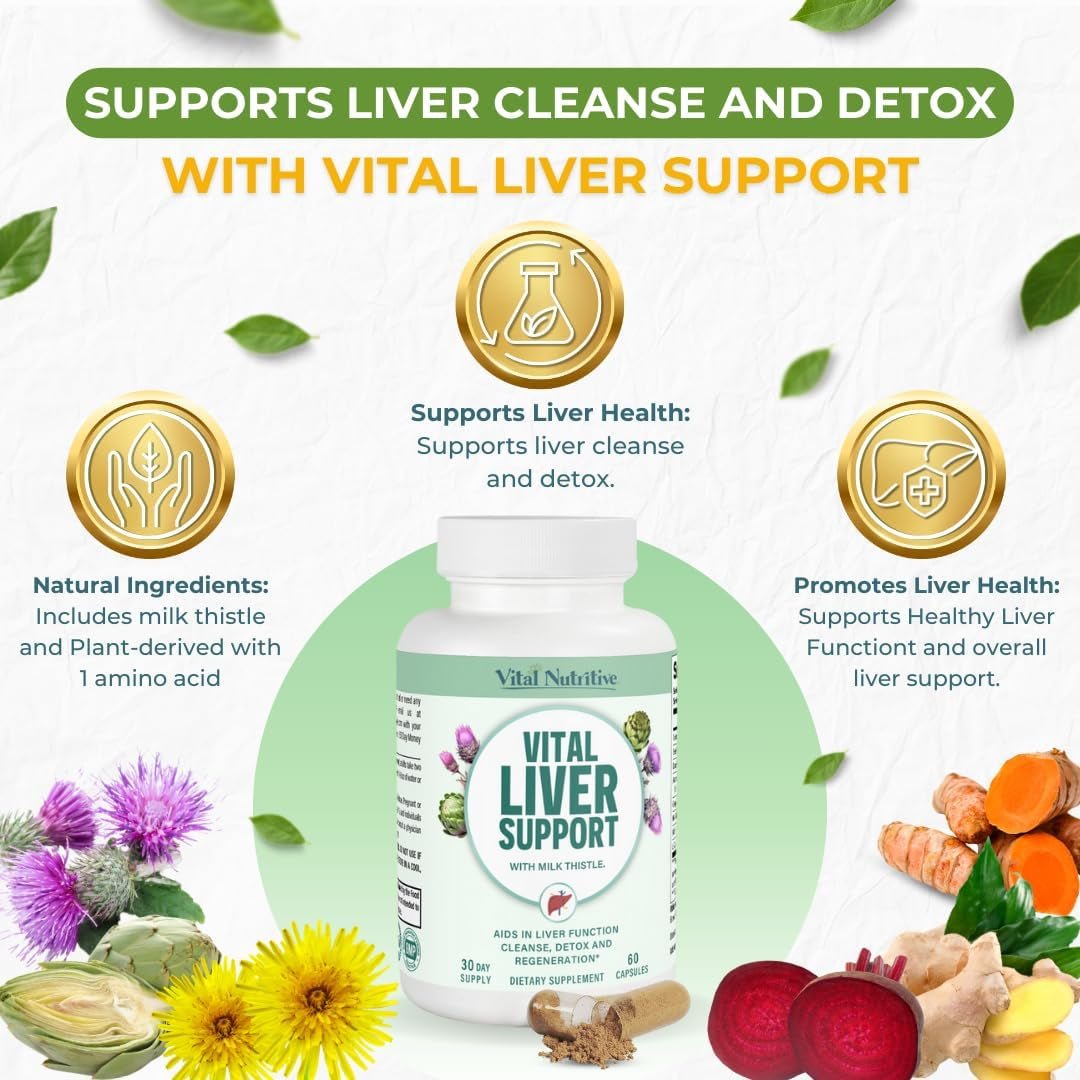 Vital Liver Support - Premium Liver Cleanse Detox & Repair Formula - Suppviv