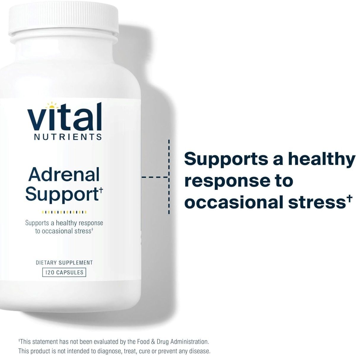 Vital Nutrients Adrenal Support | Adrenal Support Supplements | 120 Capsules - Suppviv