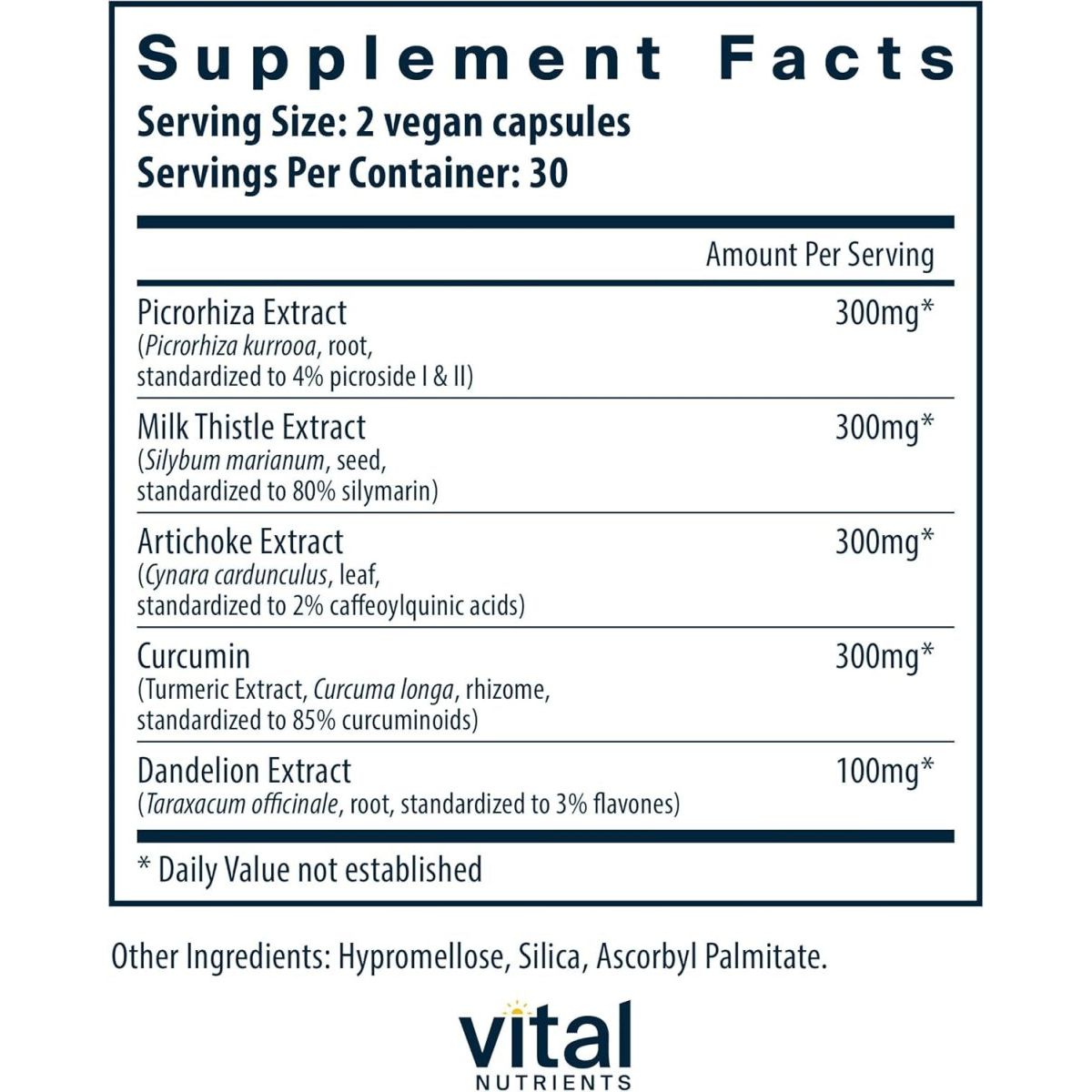 Vital Nutrients Liver Support II | Herbal Combination |60 Capsules - Suppviv