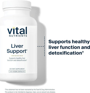 Vital Nutrients Liver Support (Vegan Supplement) Gluten, Dairy and Soy Free 120 Capsules - Suppviv