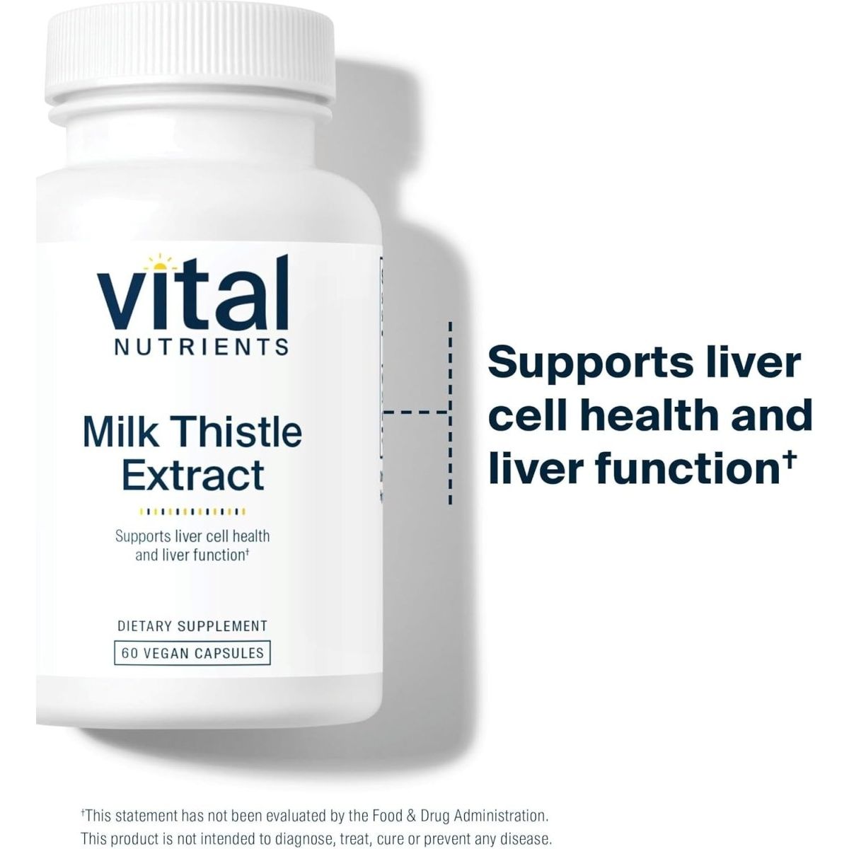 Vital Nutrients Milk Thistle Extract 250Mg 60 Capsules 1 PACK - Suppviv